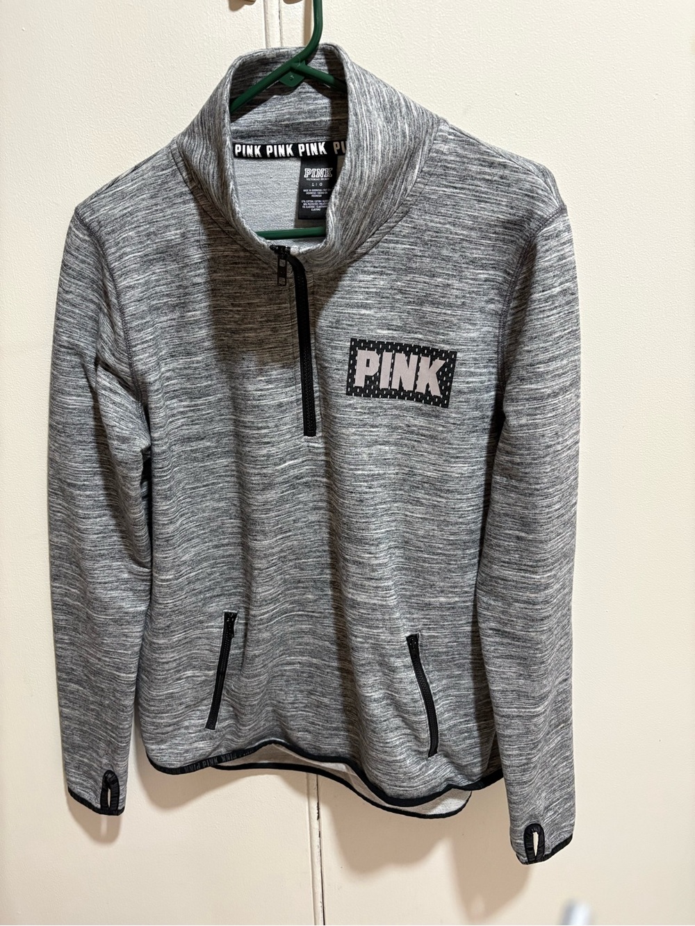 Victoria secret pink woman’s gray pullover sweatshirt
